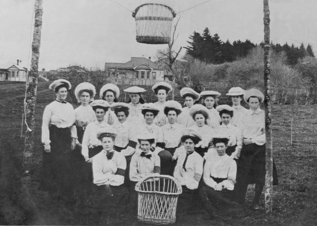St Luke's Ladies Bible Class A & B basketball teams, 1906